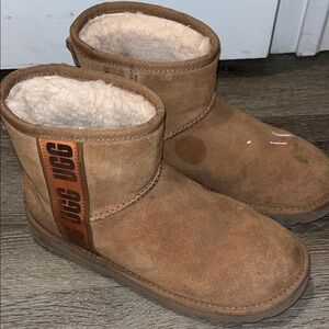 UGG Kids Tan Boots with Logo